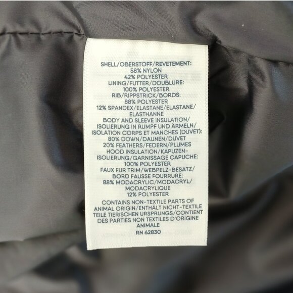 Land's End Women's 600 Down Winter Coat in Grey Heather w/ Hood 3X PETITE Plus - Picture 11 of 11